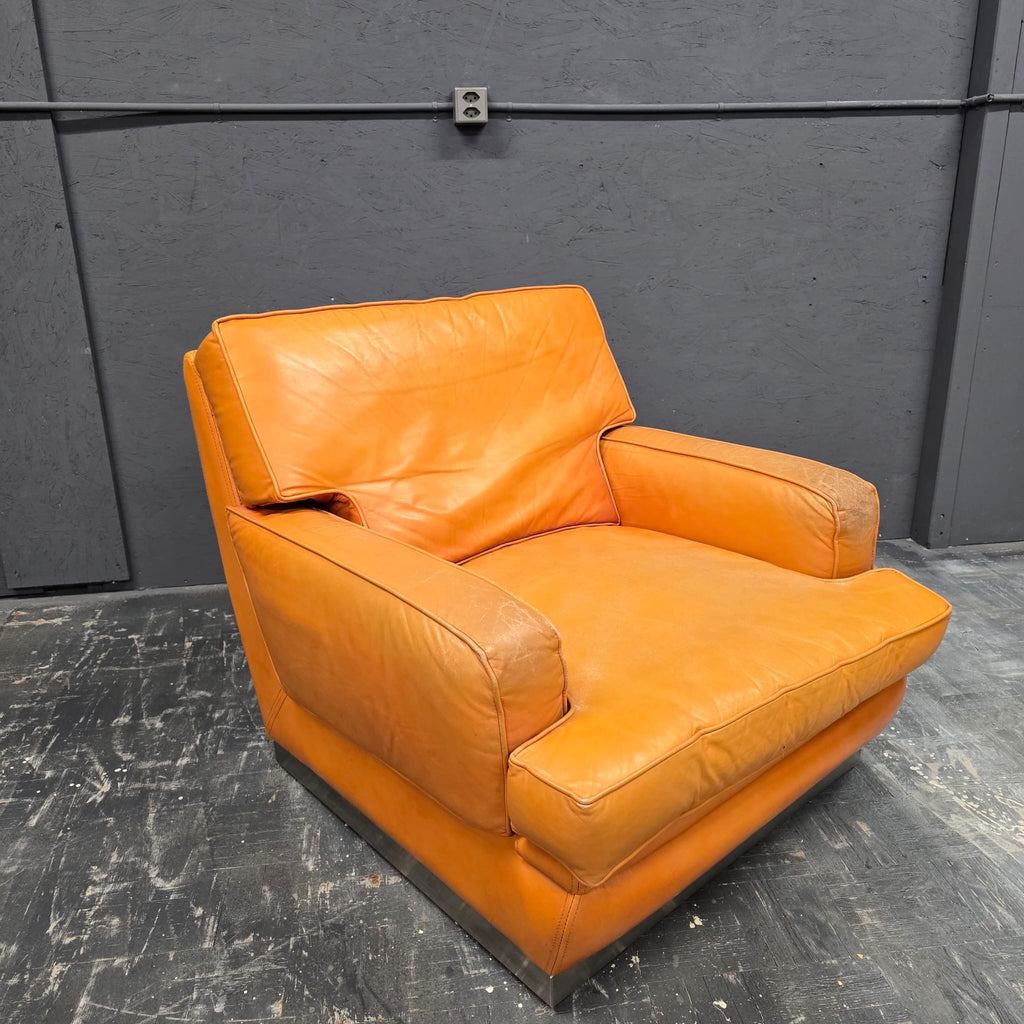 Cognac Leather Lounge Chair