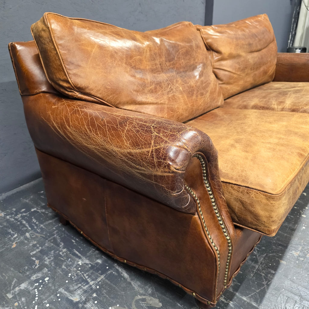 English Leather Sofa