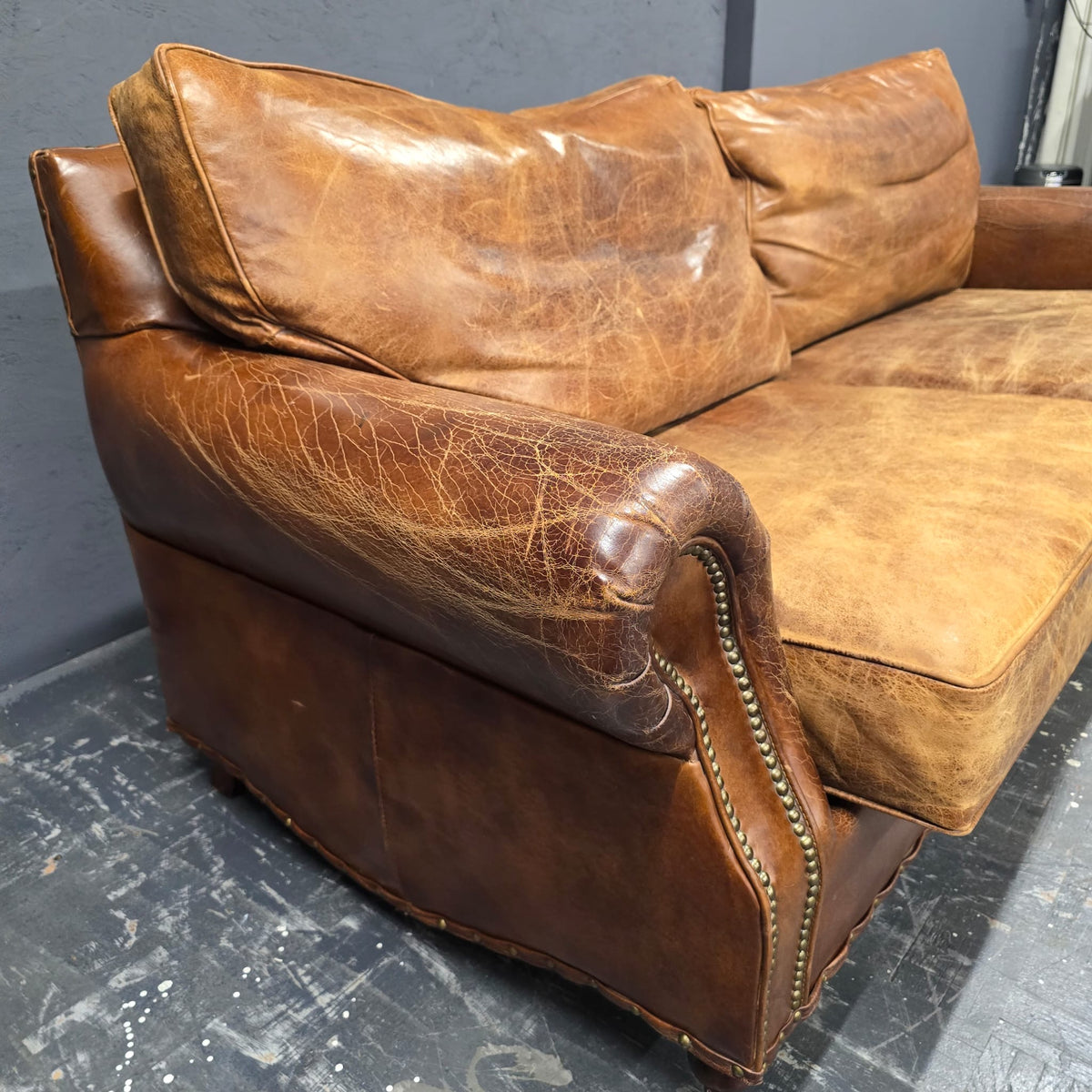 English Leather Sofa