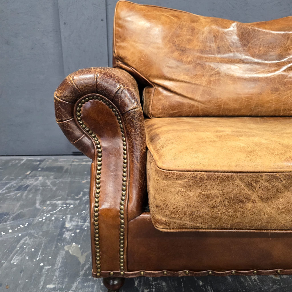 English Leather Sofa