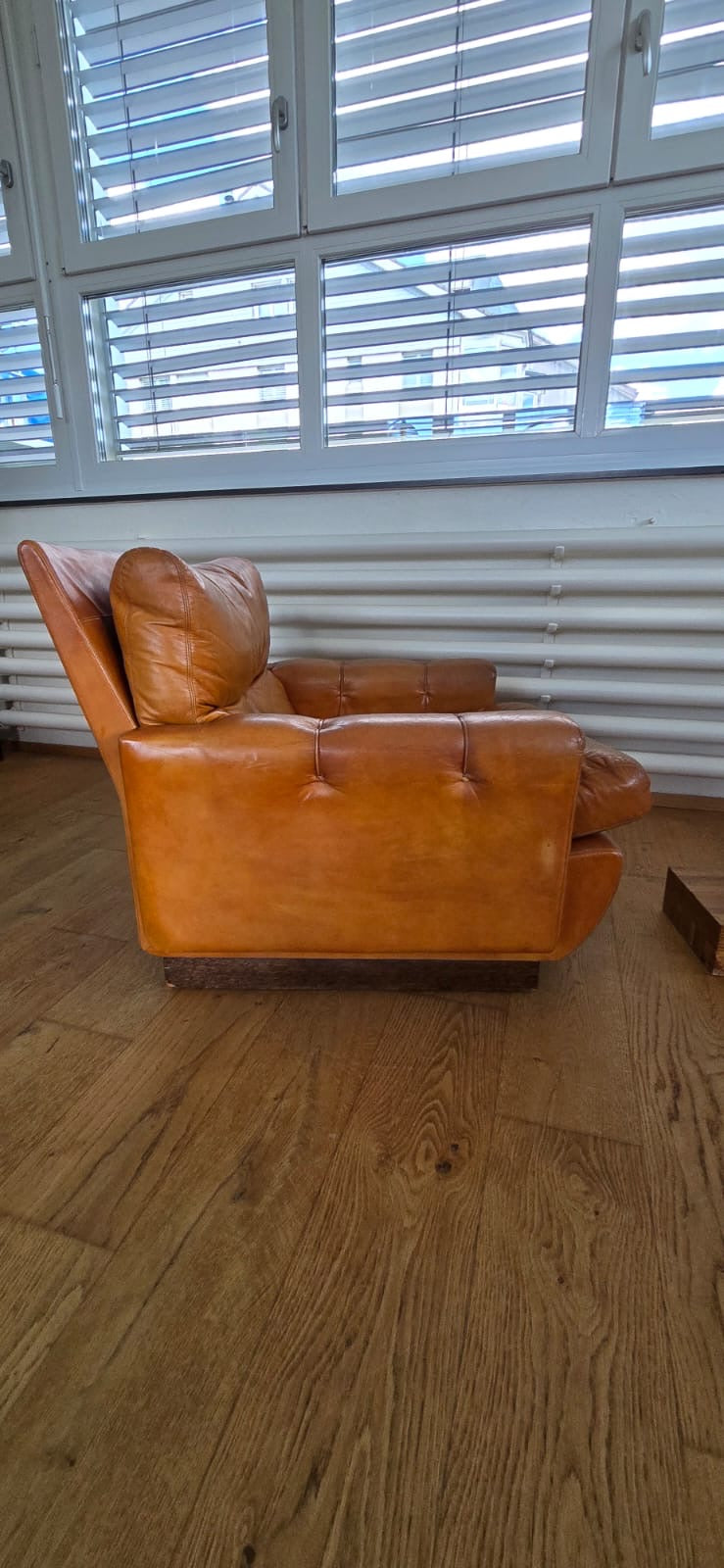 Cognac Leather Lounge Chair