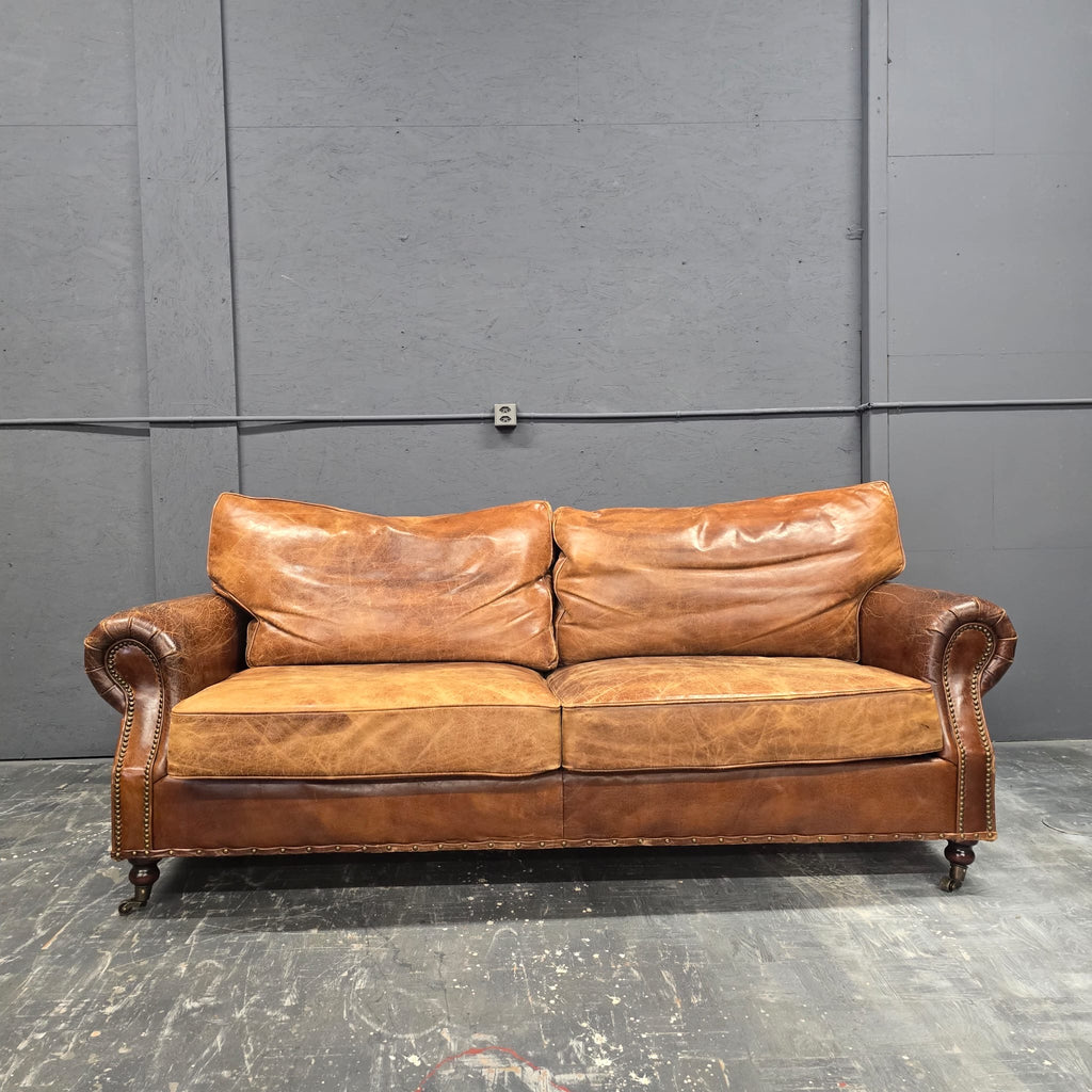 English Leather Sofa