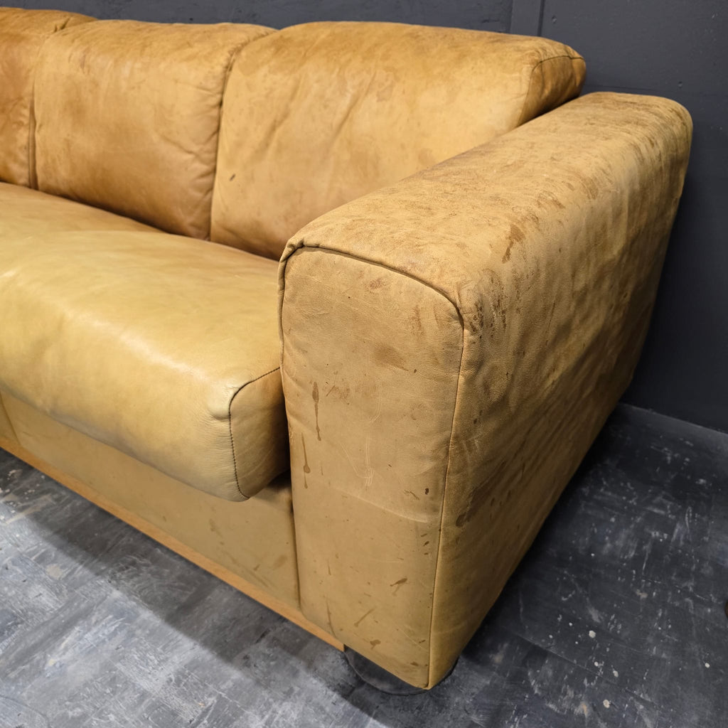 Robert Haussmann – Vintage Ledersofa, 1970er Jahre