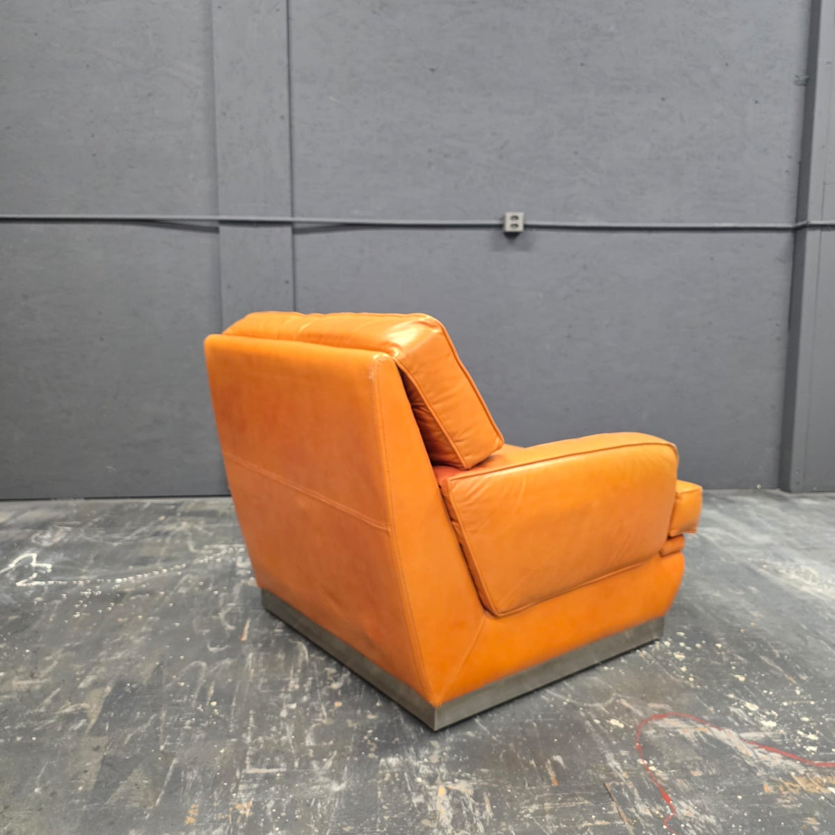 Cognac Leather Lounge Chair