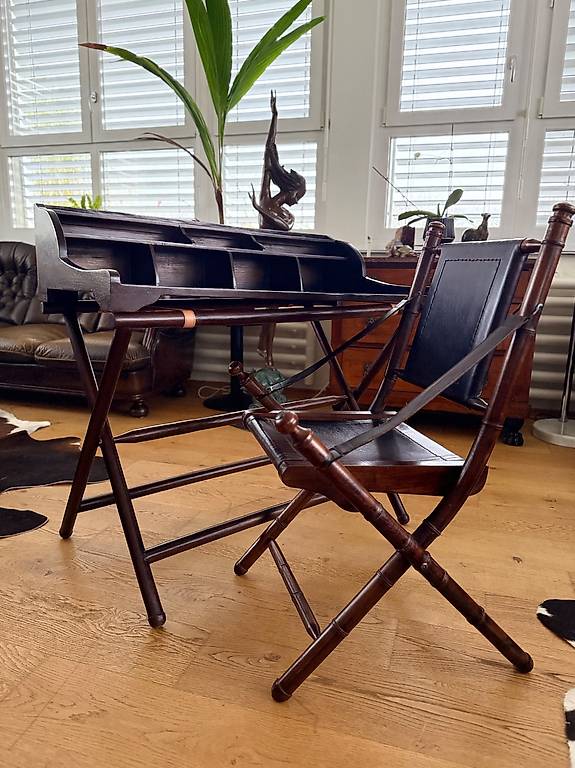 Campaign Desk & Safari Chair