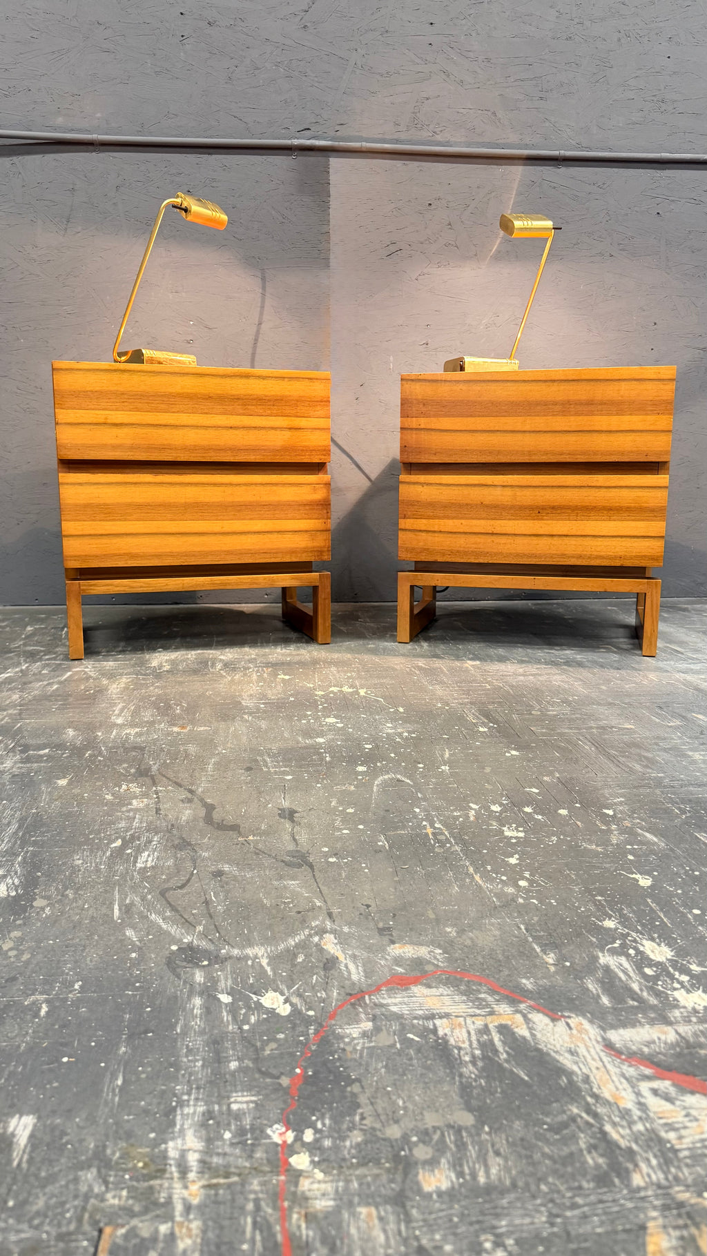 Scandinavian Teak Nightstands – Pair
