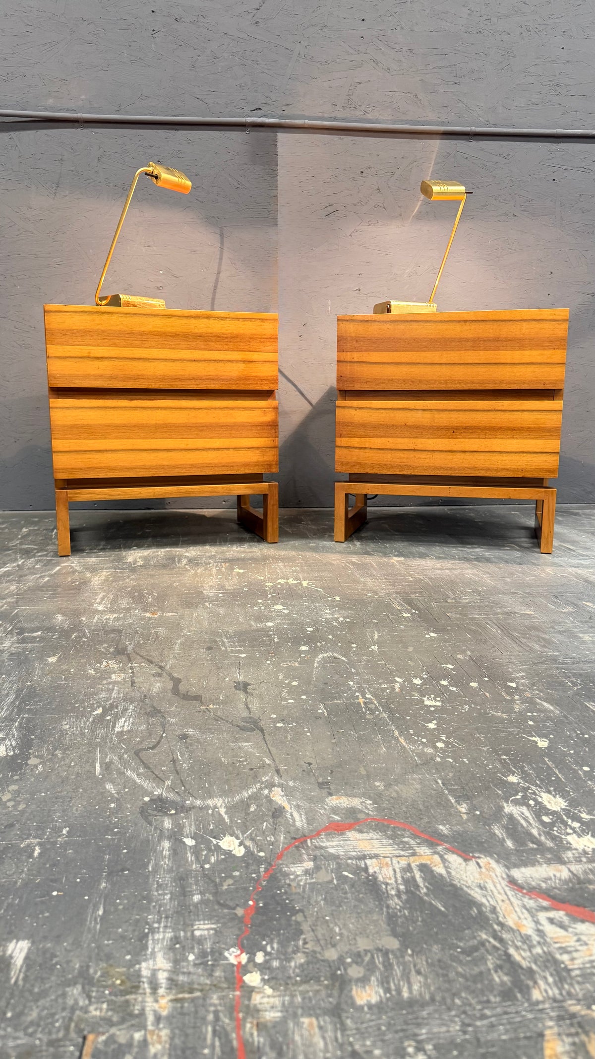 Scandinavian Teak Nightstands – Pair
