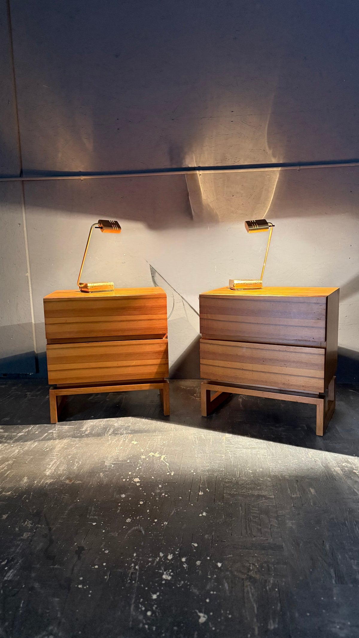 Scandinavian Teak Nightstands – Pair