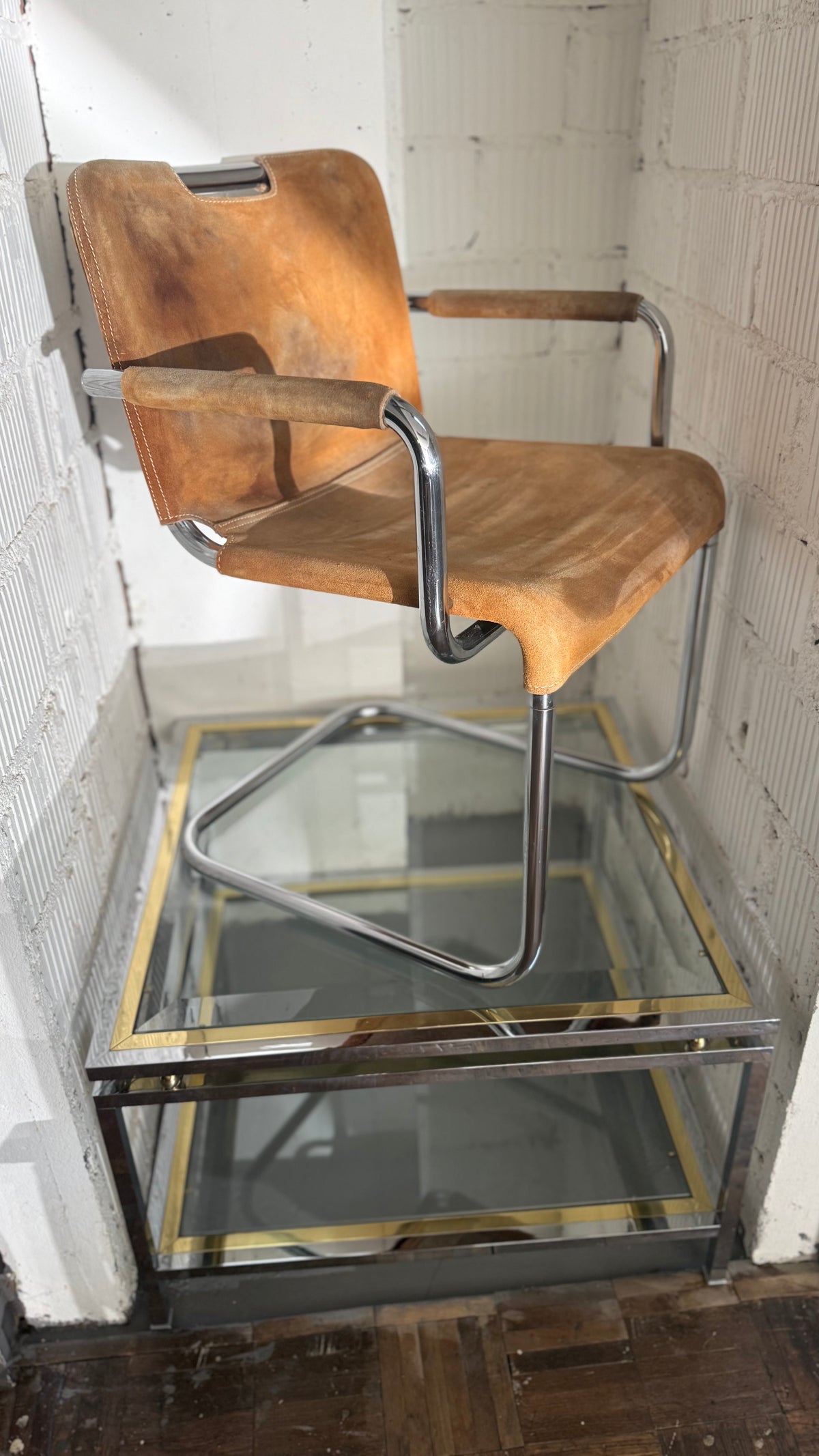 Leder Freischwinger – 1970er Jahre