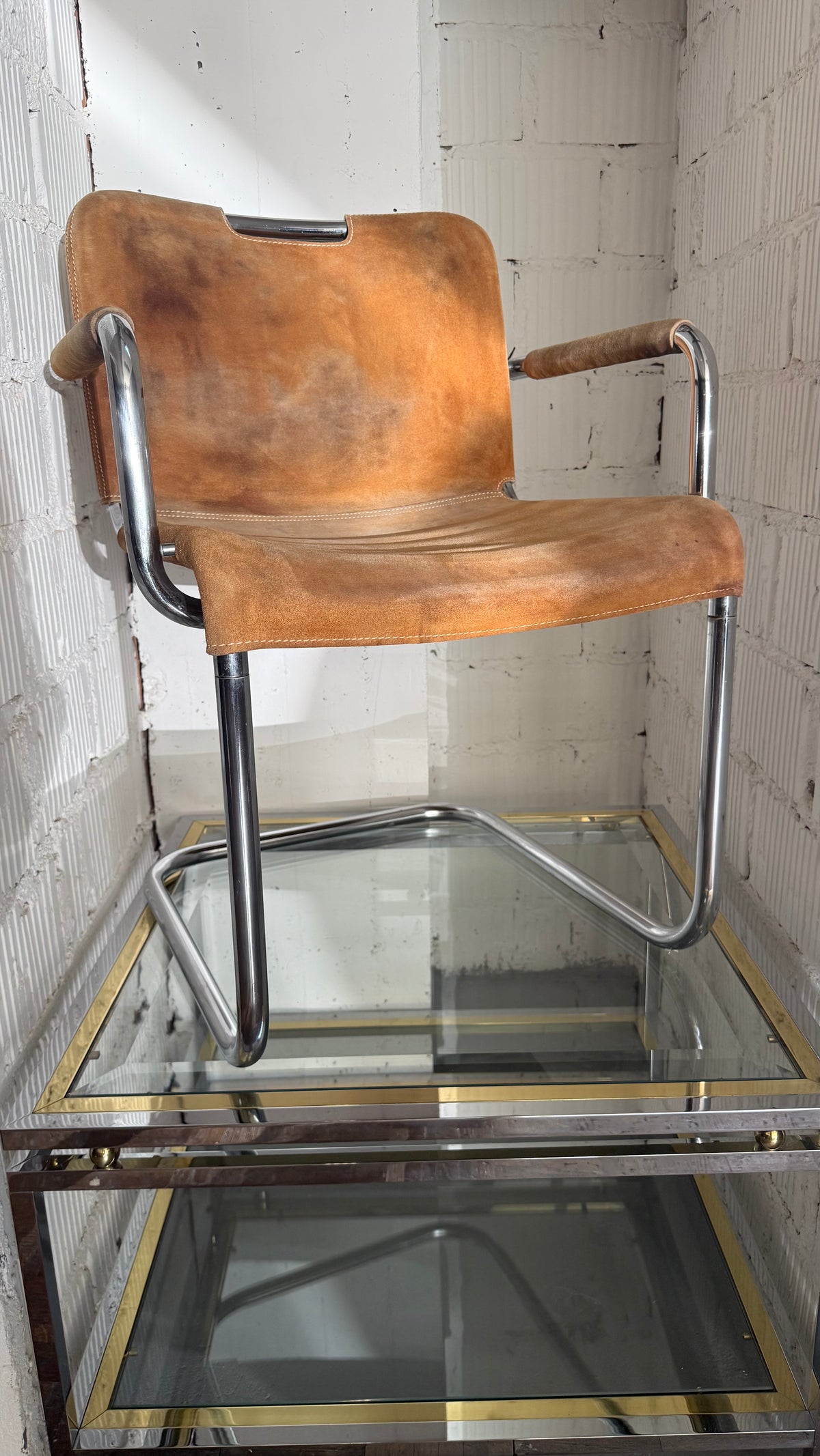 Leder Freischwinger – 1970er Jahre