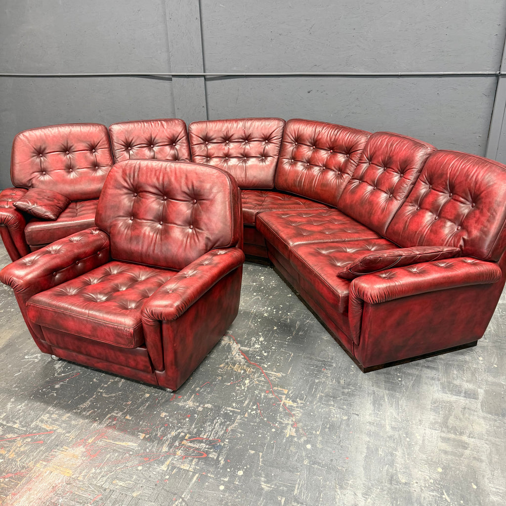 Modular Leather Sofa – Bordeaux