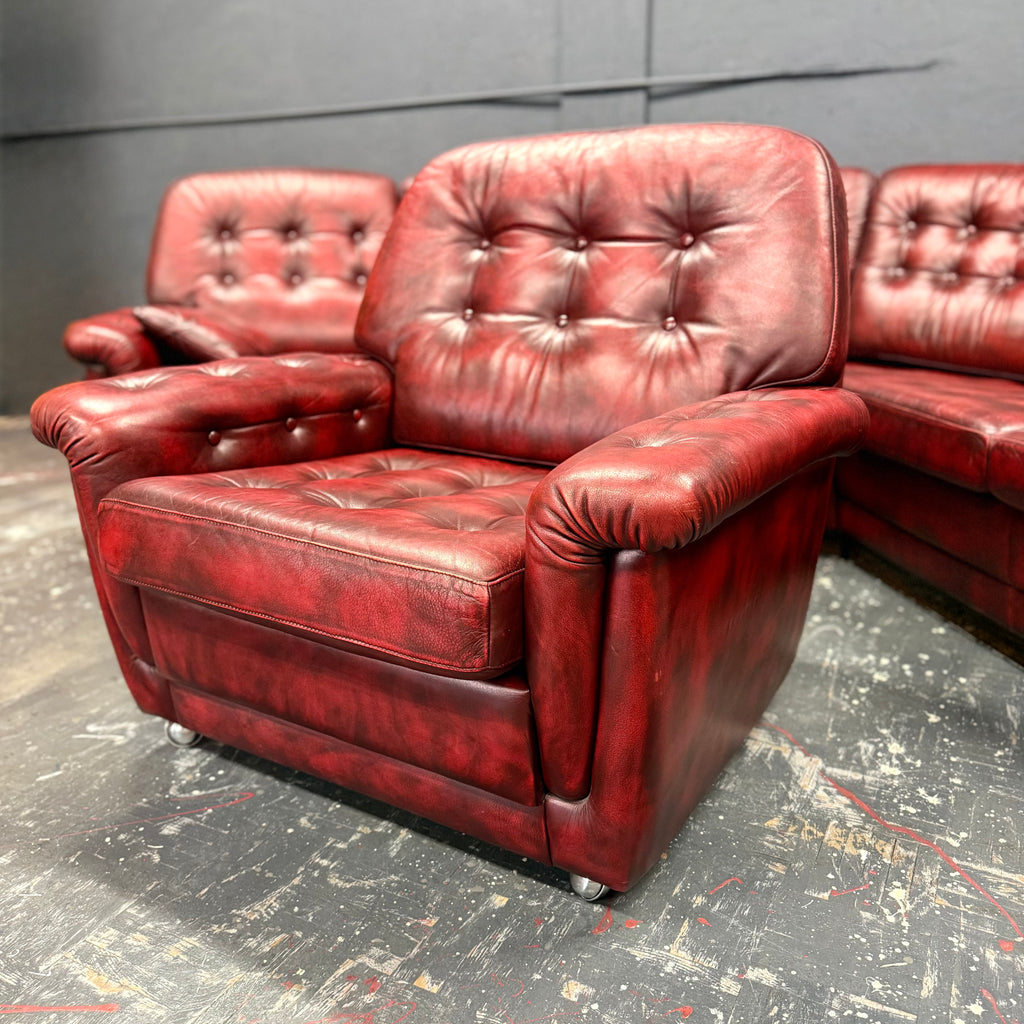 Modular Leather Sofa – Bordeaux