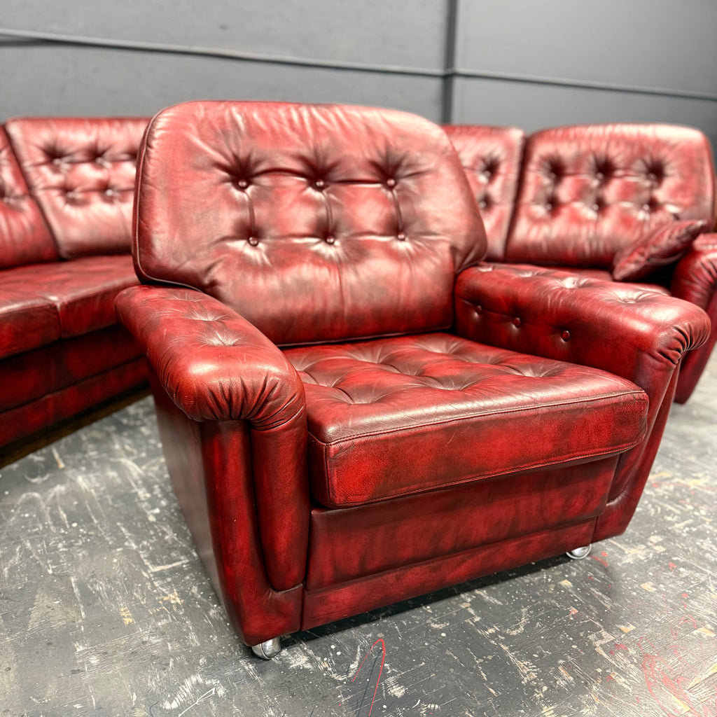 Modular Leather Sofa – Bordeaux