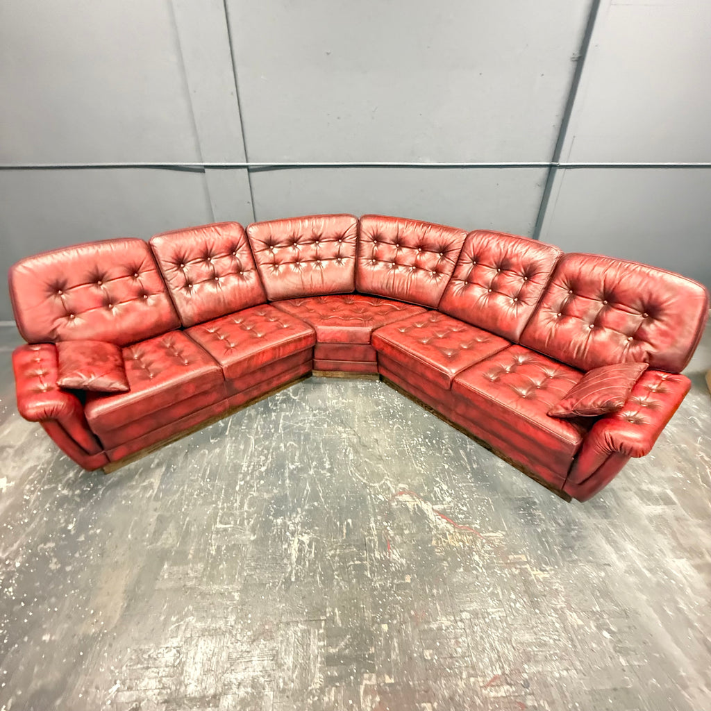 Modular Leather Sofa – Bordeaux