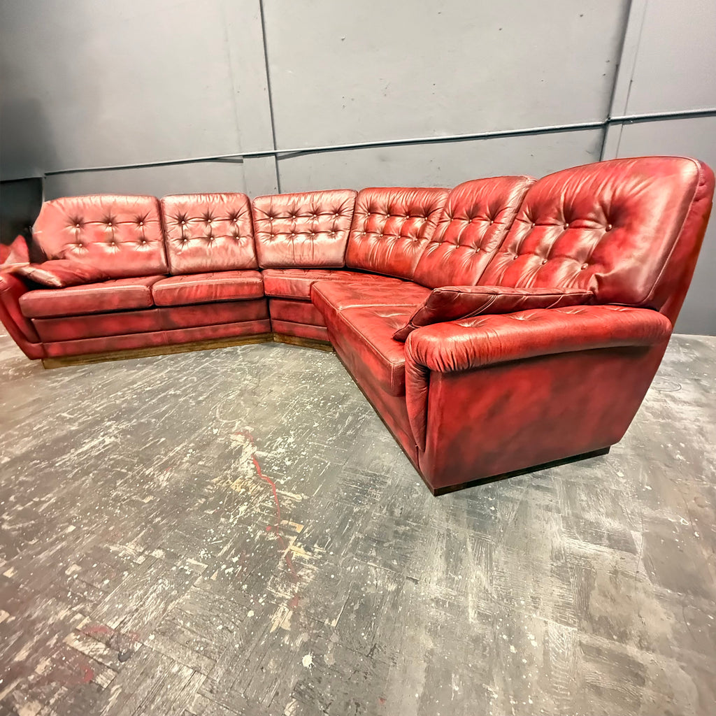 Modular Leather Sofa – Bordeaux