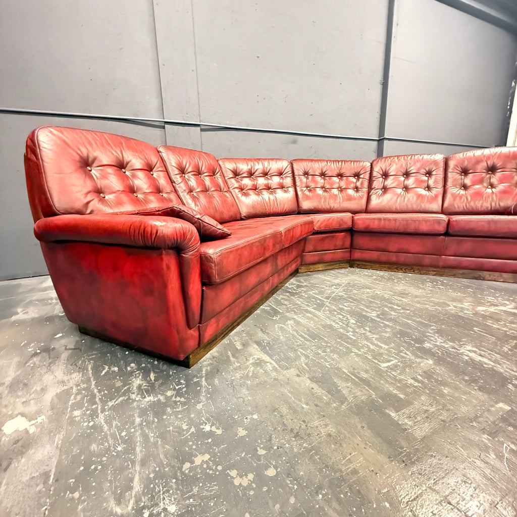 Modular Leather Sofa – Bordeaux