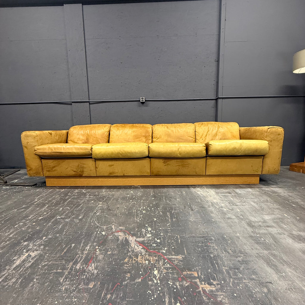 Robert Haussmann – Vintage Ledersofa, 1970er Jahre