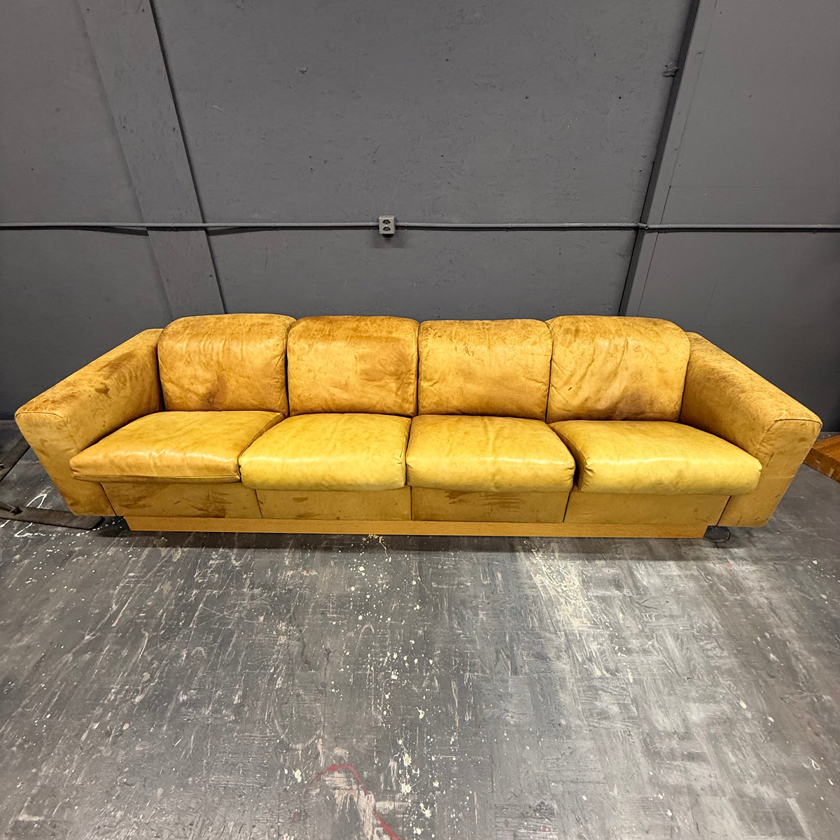 Robert Haussmann – Vintage Ledersofa, 1970er Jahre