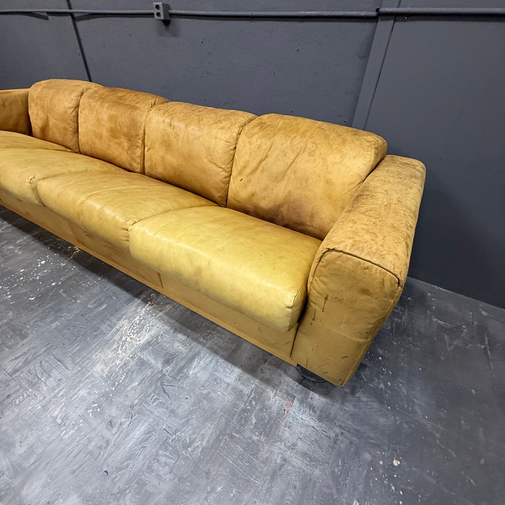 Robert Haussmann – Vintage Ledersofa, 1970er Jahre