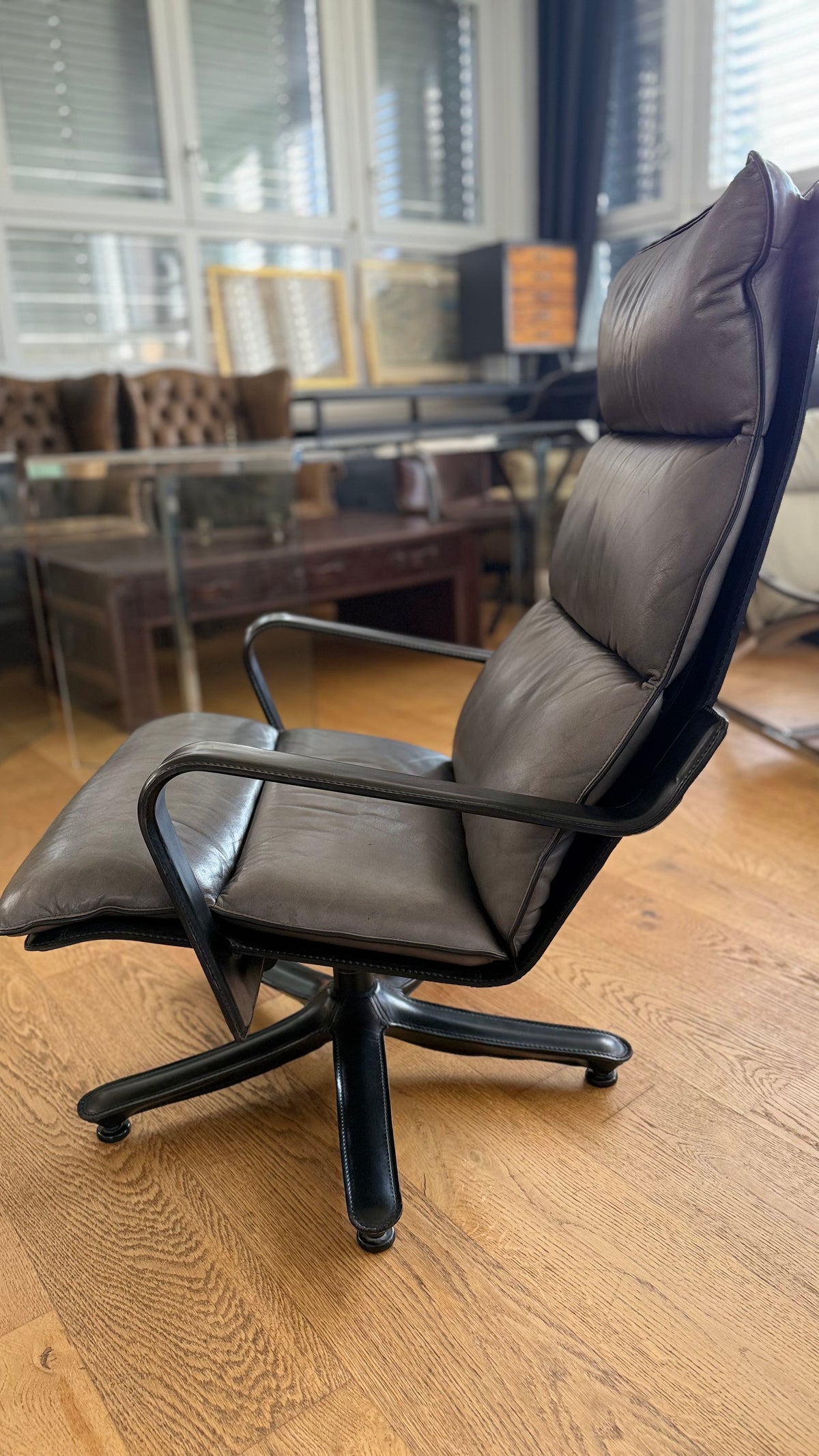 Strässle Leather Lounge Chair