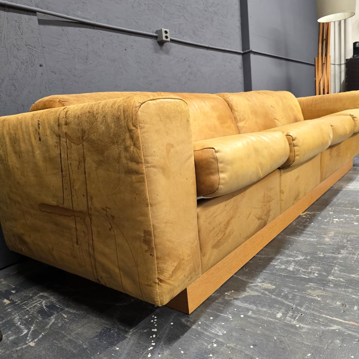 Robert Haussmann – Vintage Ledersofa, 1970er Jahre