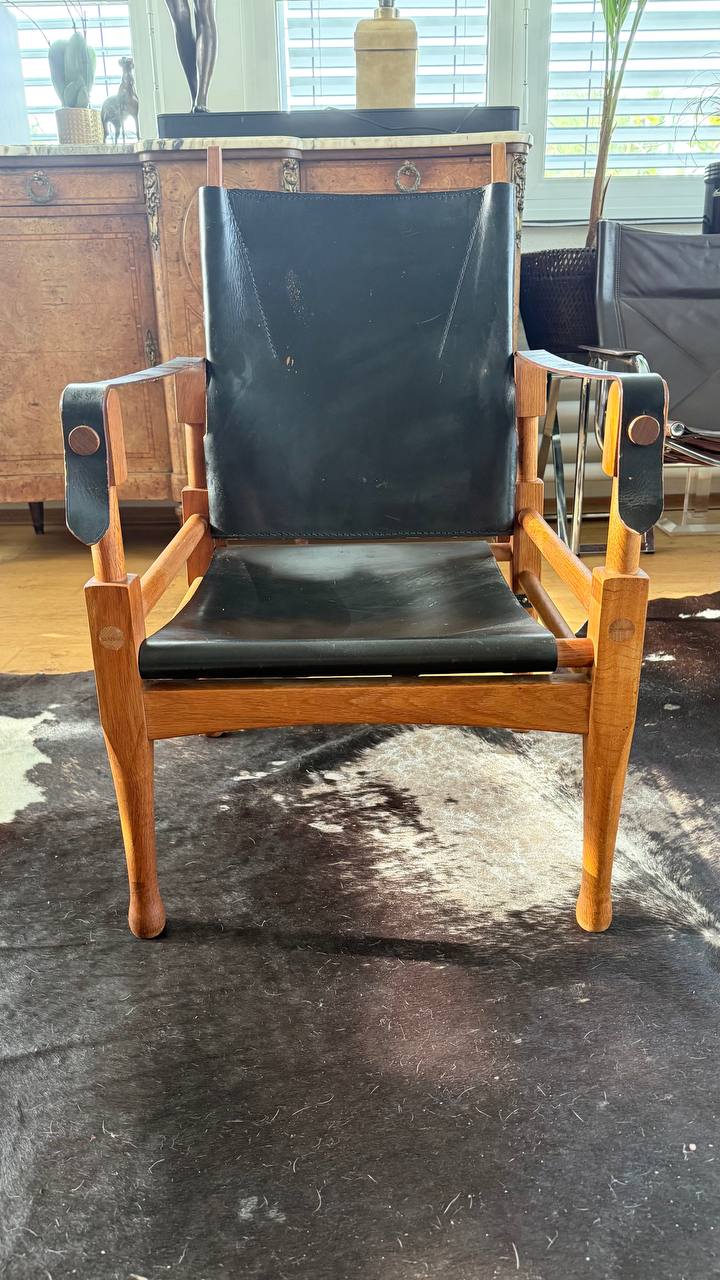 2x Safari-Sessel · Wilhelm Kienzle · Leder & Holz