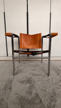 Sessel im Stil des LC1 – Leder & Chrom